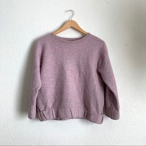 J Crew Lavender Wool Crew Neck Sweater